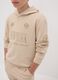 Beige pure cotton hoodie with New York print for boys_1