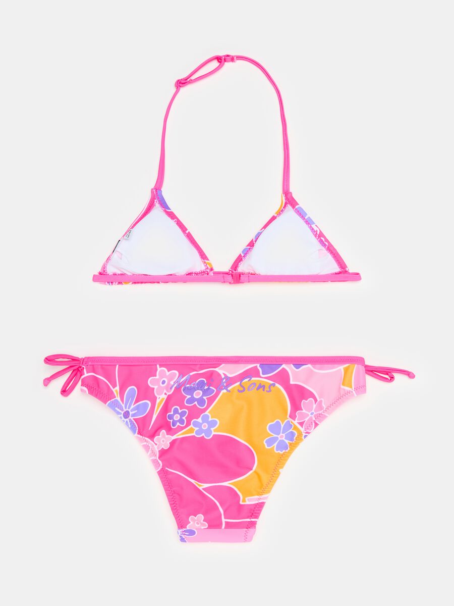 Floral bikini with logo print_1
