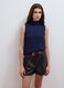 Blue wool-blend gilet with raised collar, regular fit_2