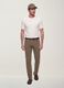 Brown slim-fit stretch cotton twill trousers_0