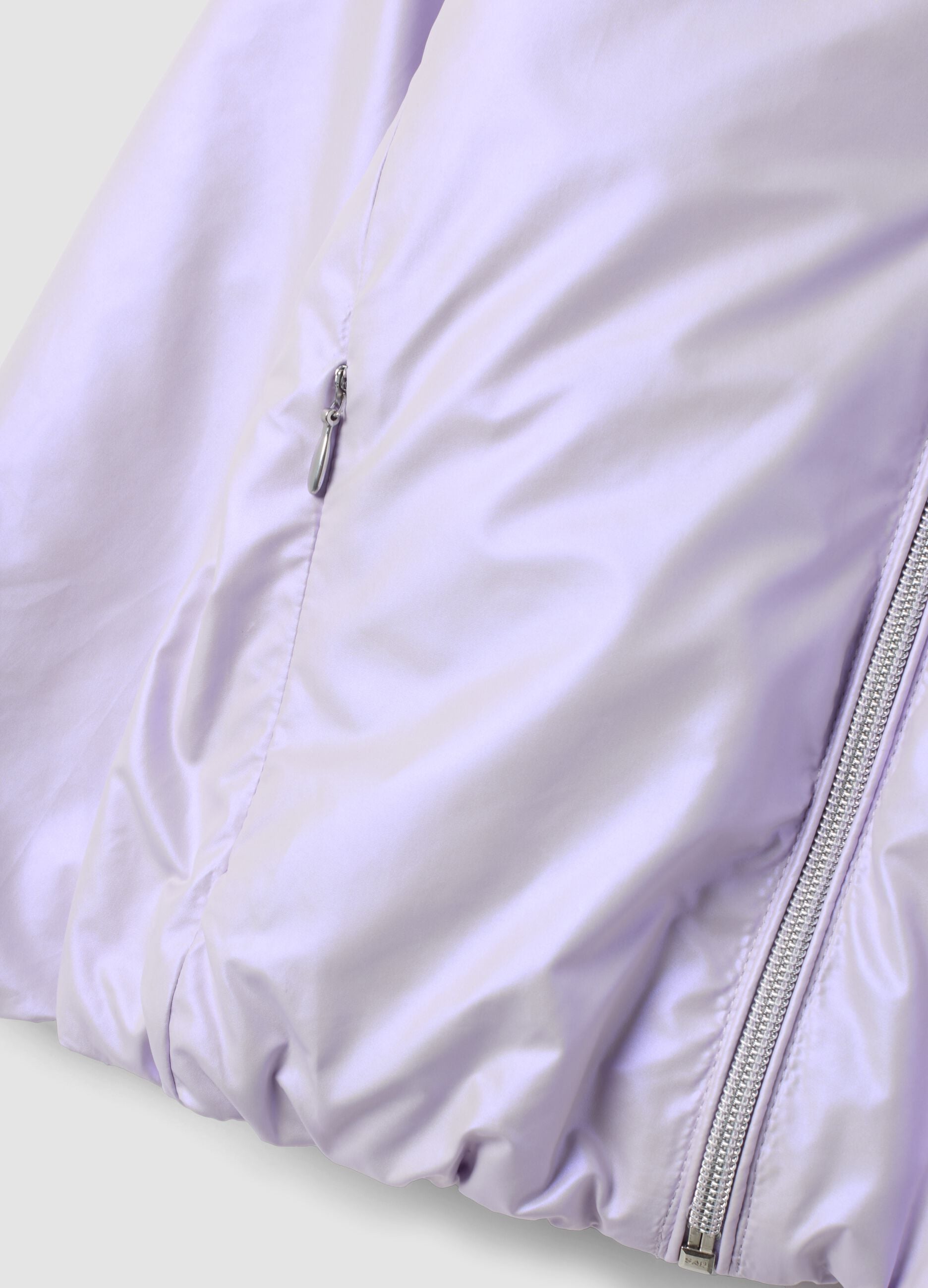 Violette wattierte Jacke mit Kapuze und Reissverschluss, Regular Fit f&uuml;r Baby-M&auml;dchen