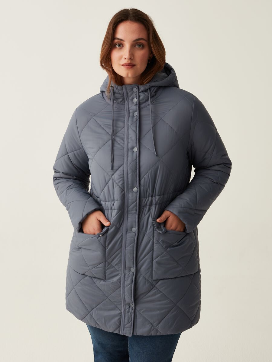 Curvy quilted parka with hood_1