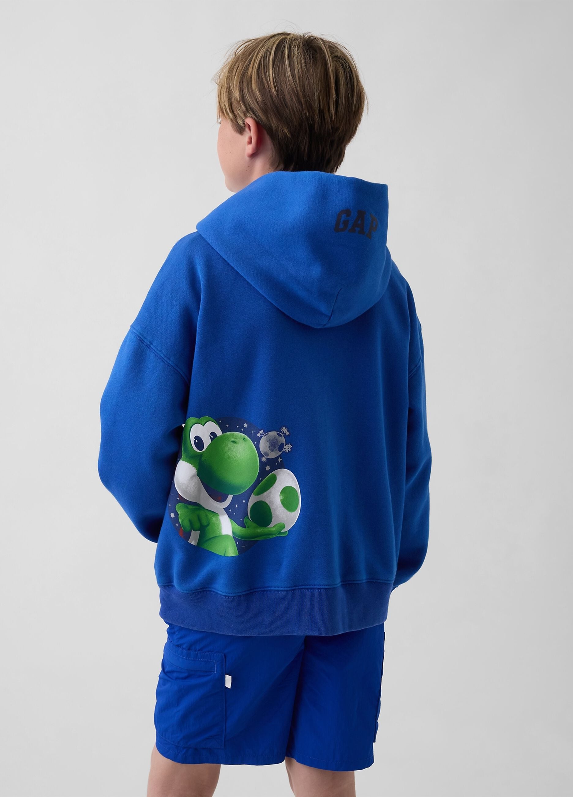 Sweat com capuz Nintendo Super Mario em mistura de algod&atilde;o