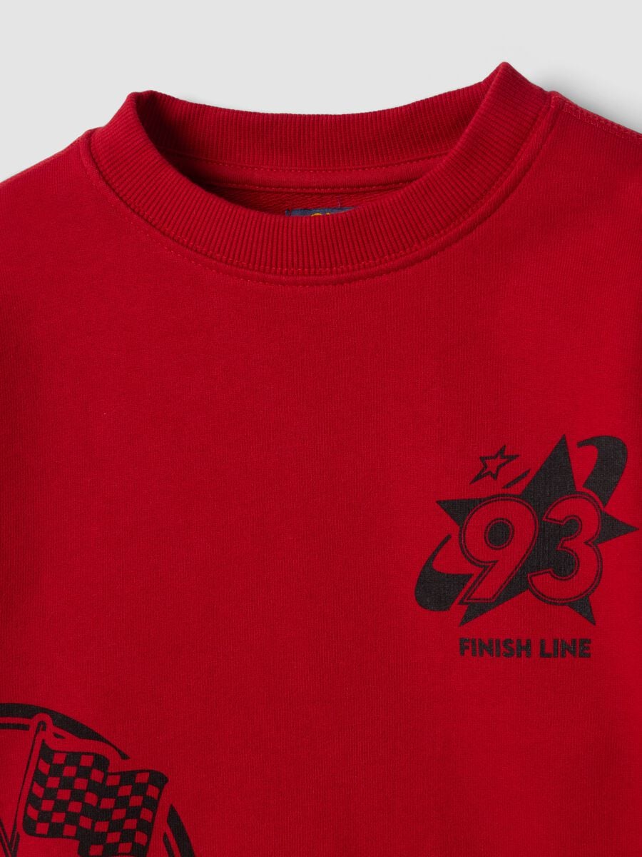 Red crew-neck sweatshirt in pure organic cotton_2