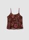 Brown pure-viscose paisley-print tank top_4