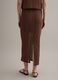 Brown maxi skirt in a regular fit with openwork design_2