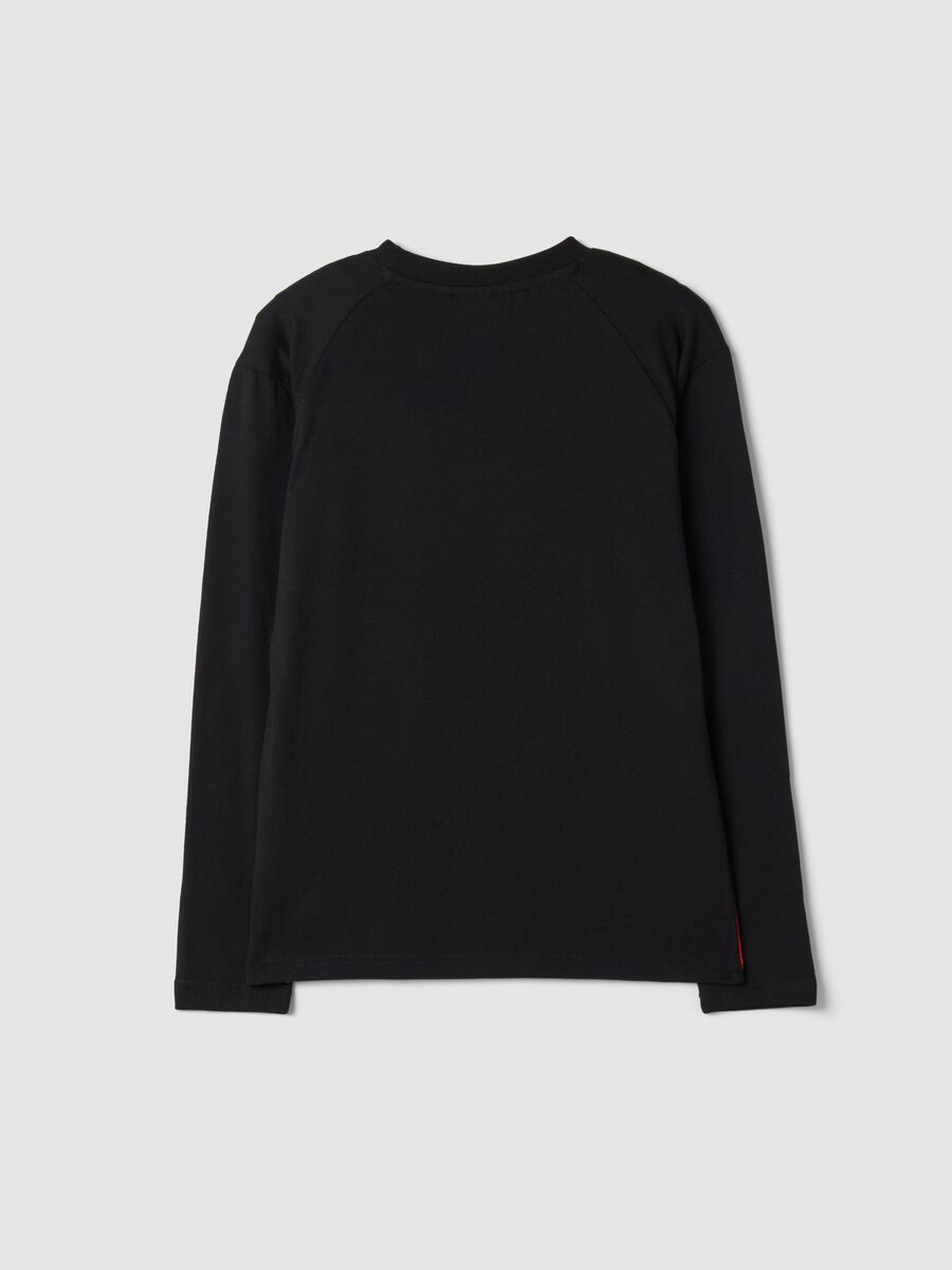 Black pure cotton Ducati-themed T-shirt, relaxed fit_2