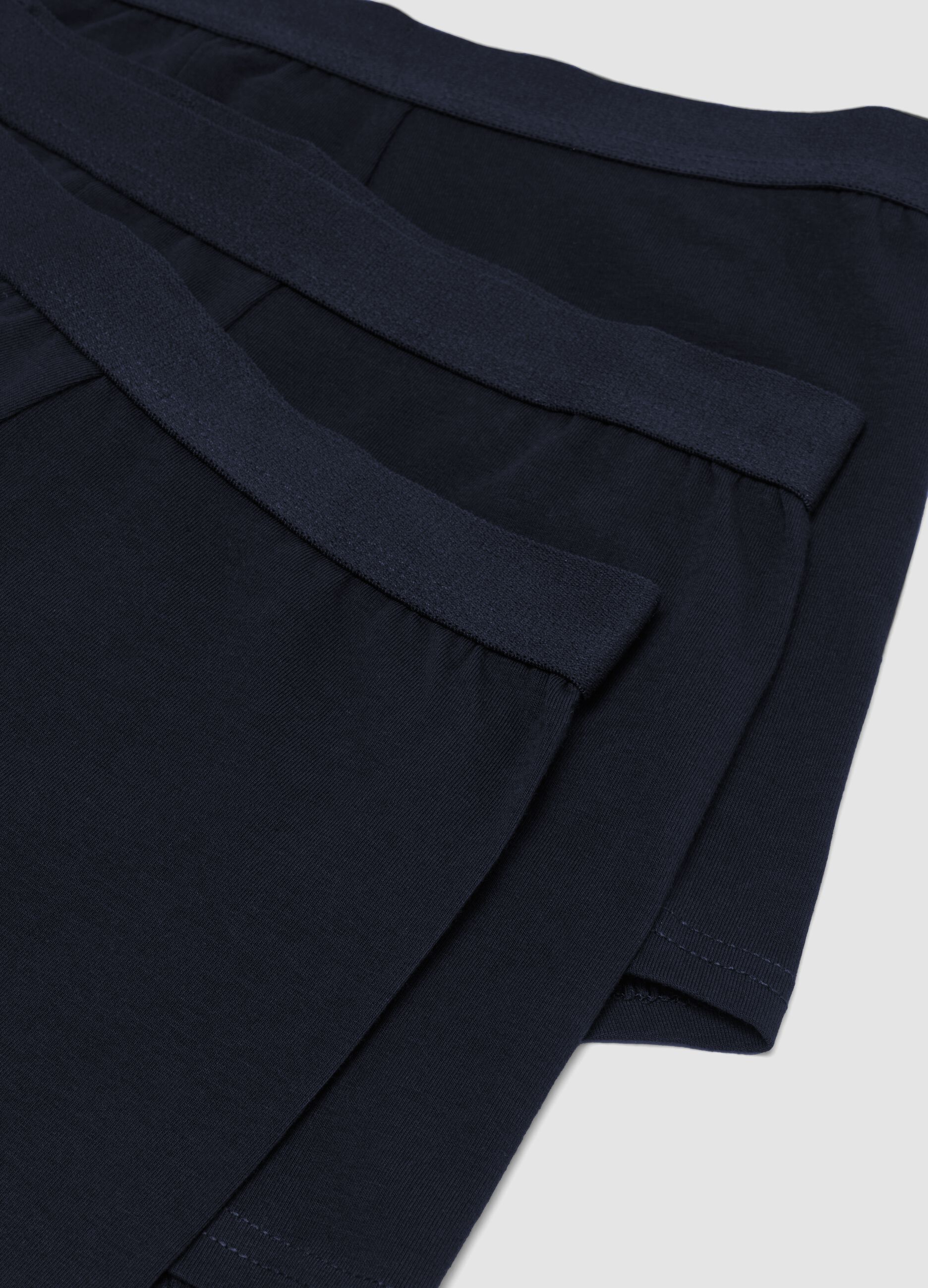 3-pack of blue organic cotton boxers