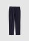 Regular fit blue stretch cotton chino trousers_4