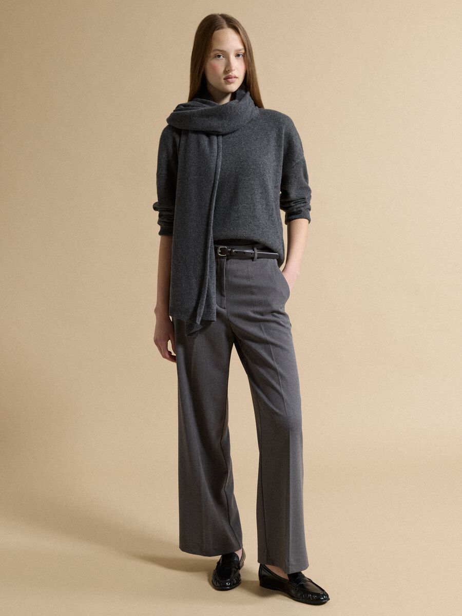 Grey pure cashmere oversized jumper_1