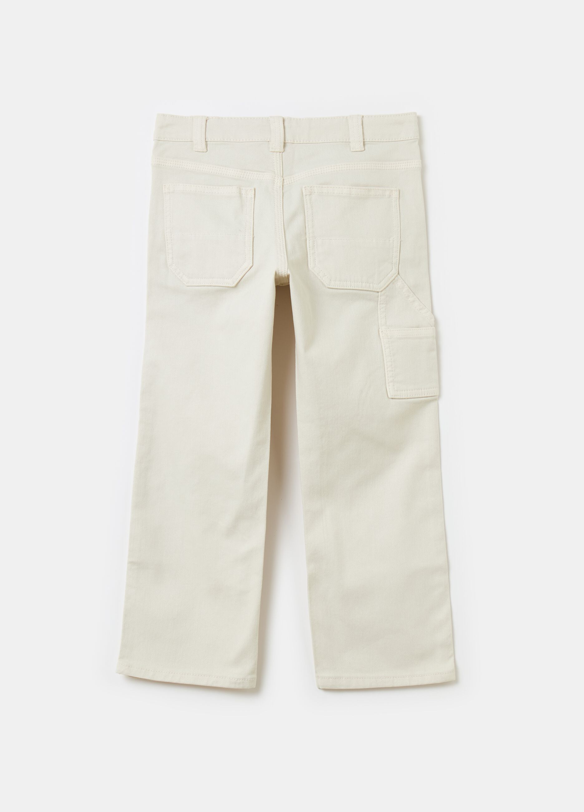 Twill jeans with pockets