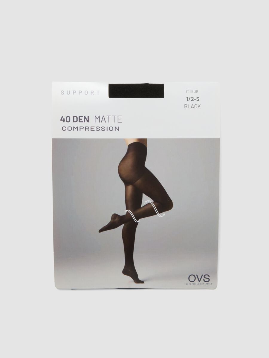 Black stretch-fabric tights_0