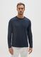 Blue long sleeve T-shirt in pure cotton, regular fit_1