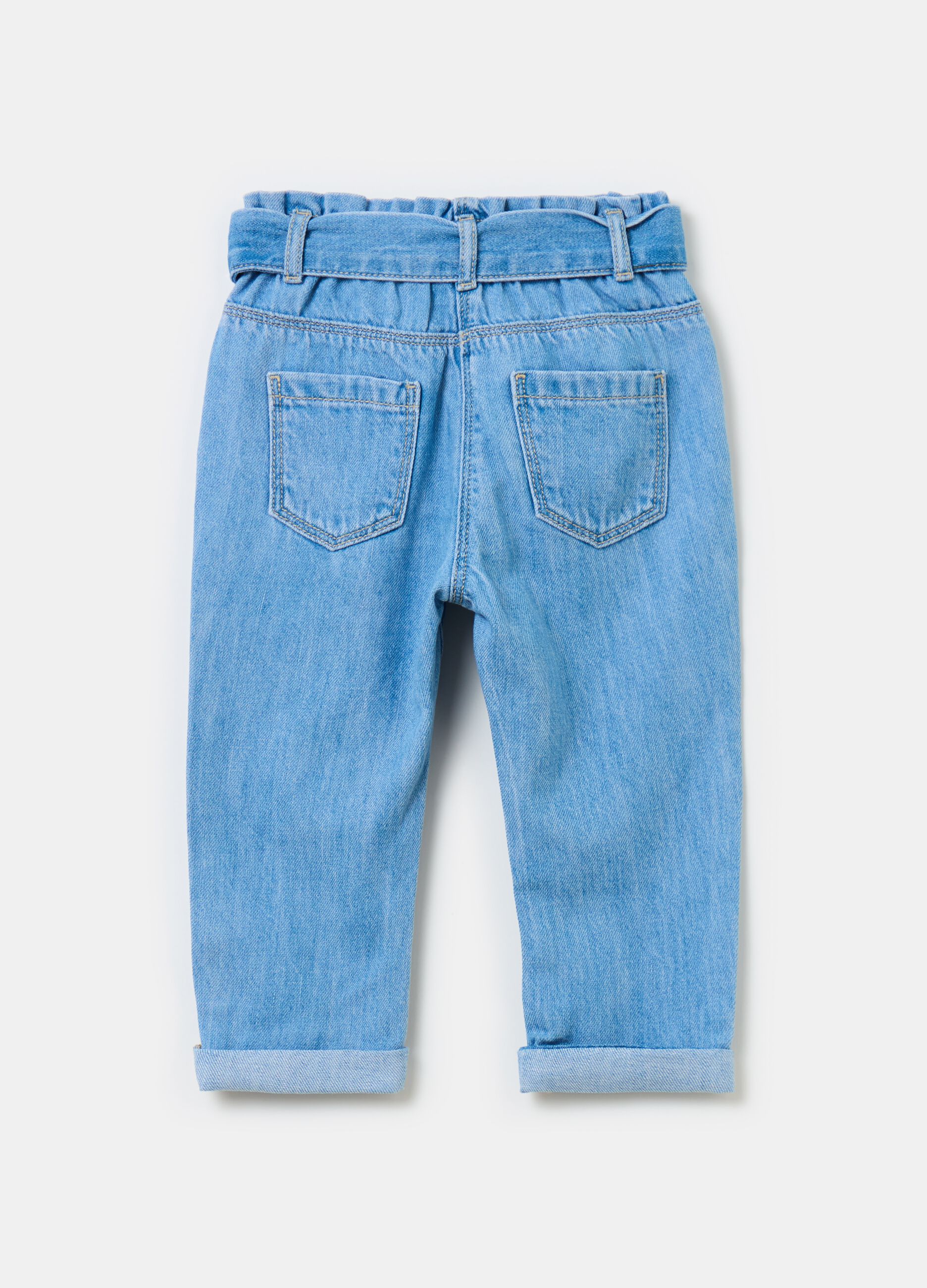 Five-pocket jeans with belt