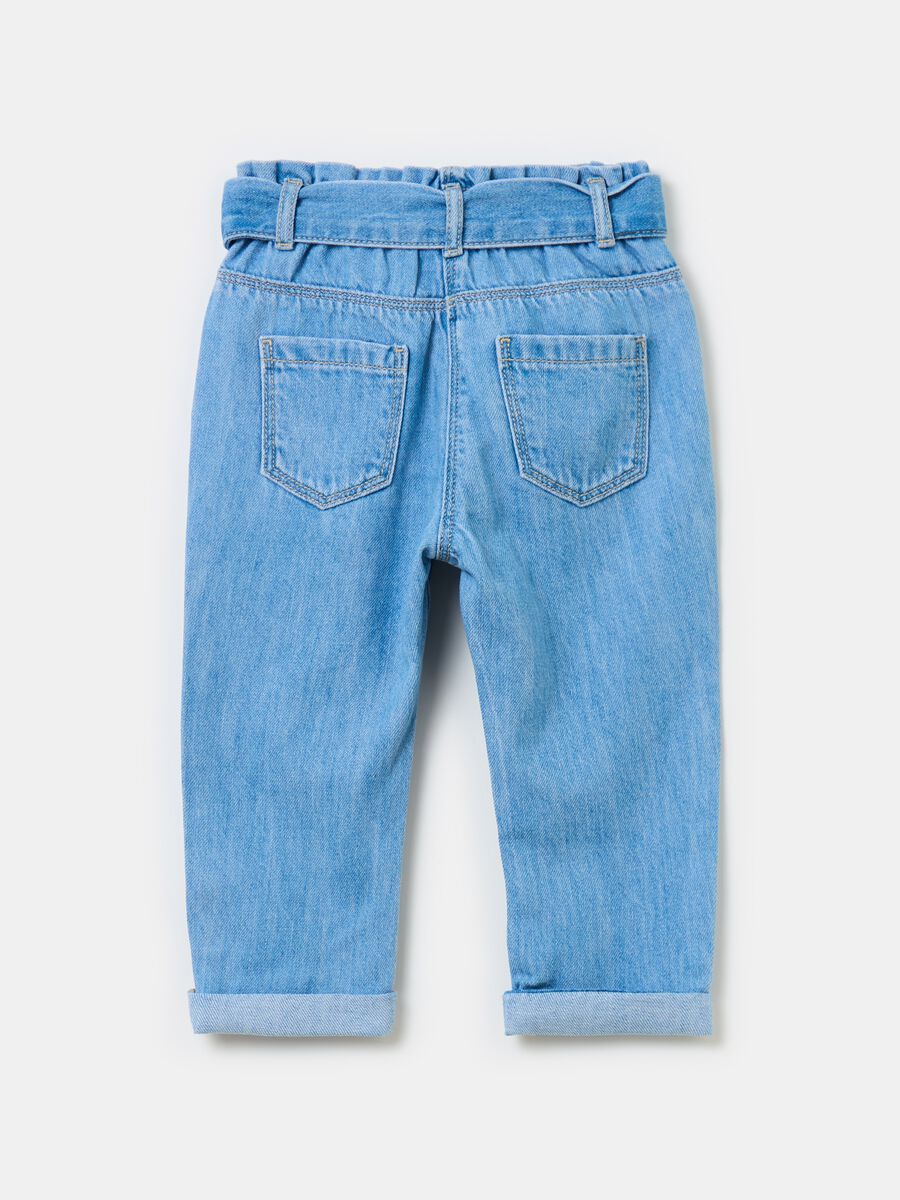 Jeans cinque tasche con cintura_1