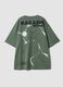 T-shirt verde em algod&atilde;o puro com estampado Naruto_5