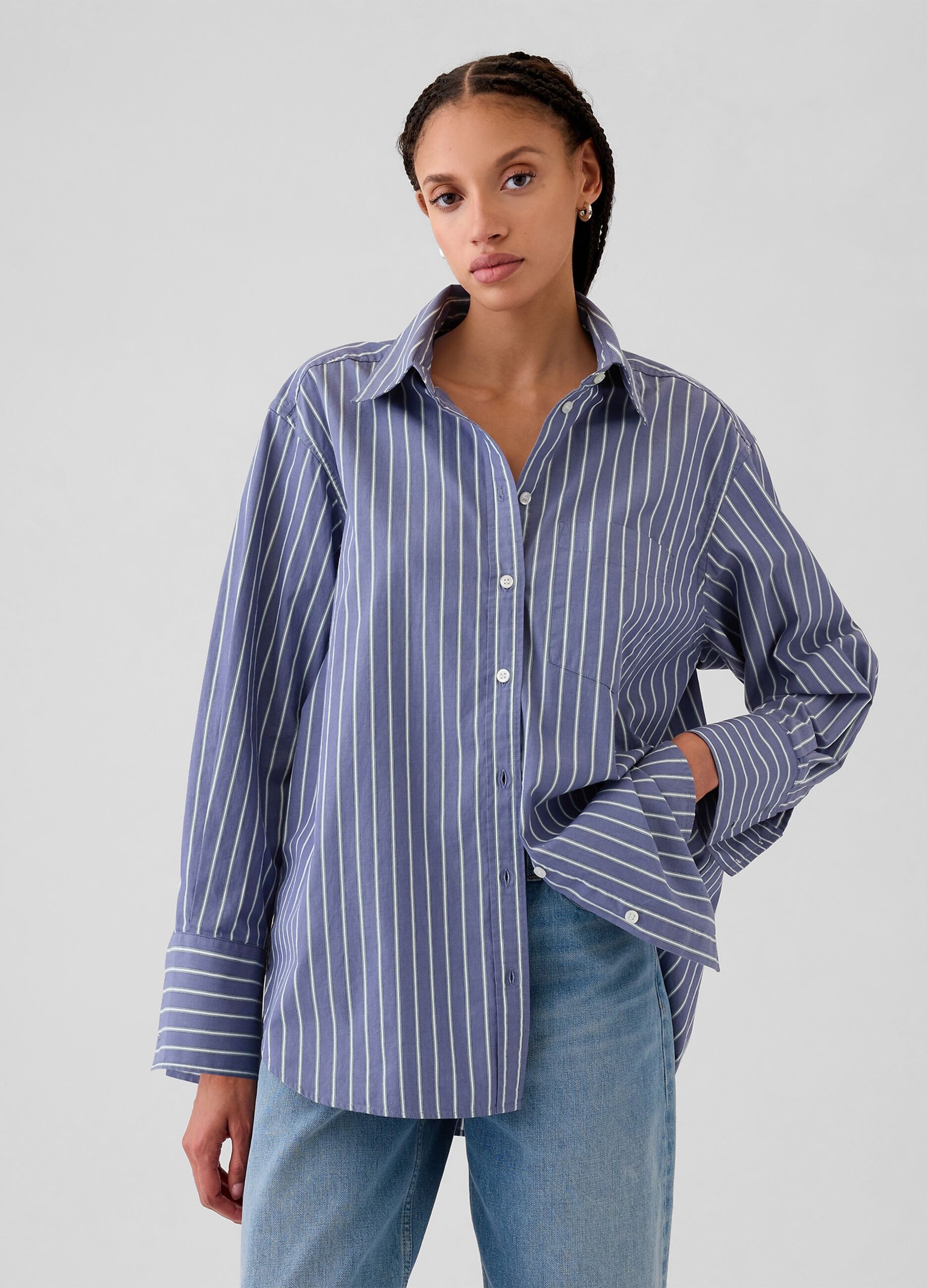 Oversized striped shirt