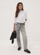 Grey pure cotton denim jeans, balloon fit_0