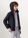 Schwarze Oversize-Regenjacke mit Kapuze und Rei&szlig;verschluss f&uuml;r Jungen_0