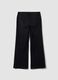 Black cotton and stretch viscose denim jeans with bootcut fit_5