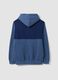 Blue hooded sweatshirt in cotton blend with logo_2