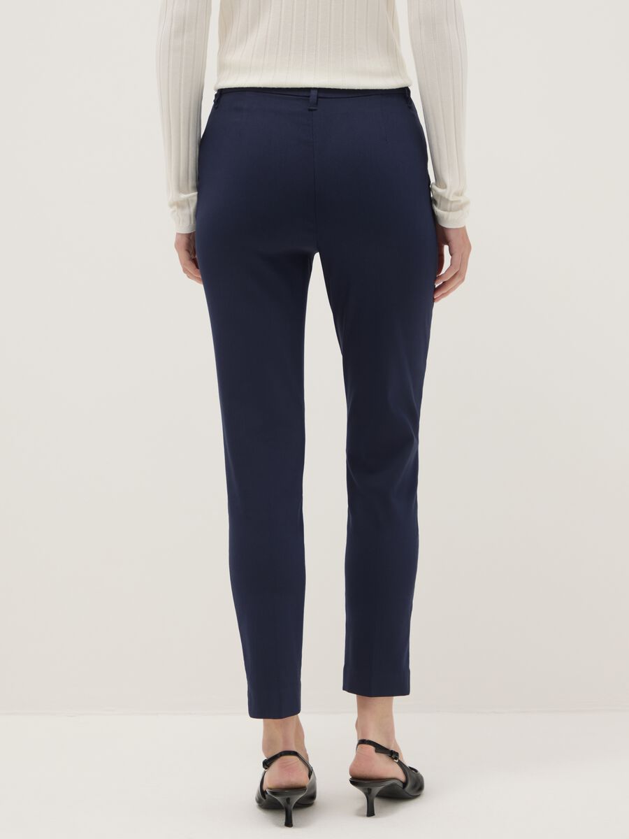 Blue Slim Fit Chino Trousers_2