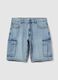 Cargo Bermuda shorts in denim_4