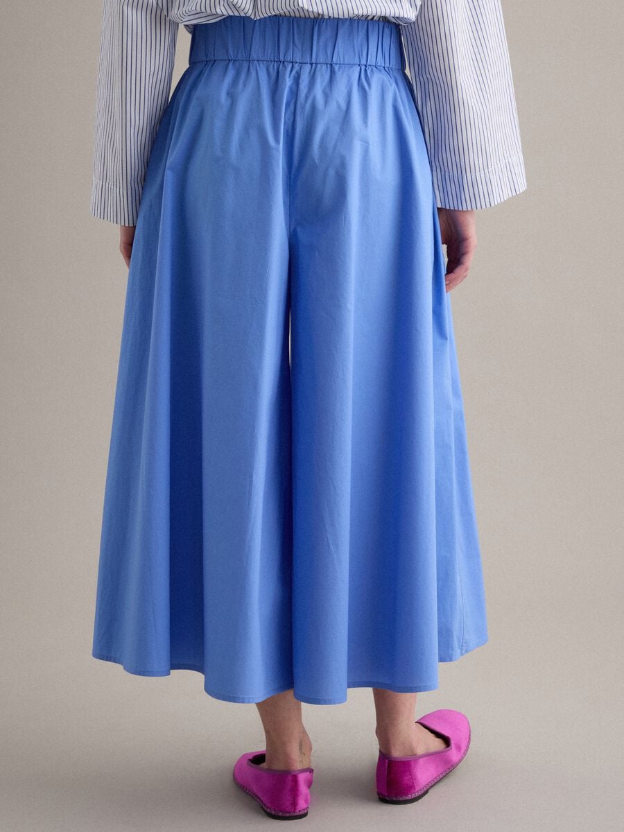 Falda larga azul celeste de algod&oacute;n puro_2