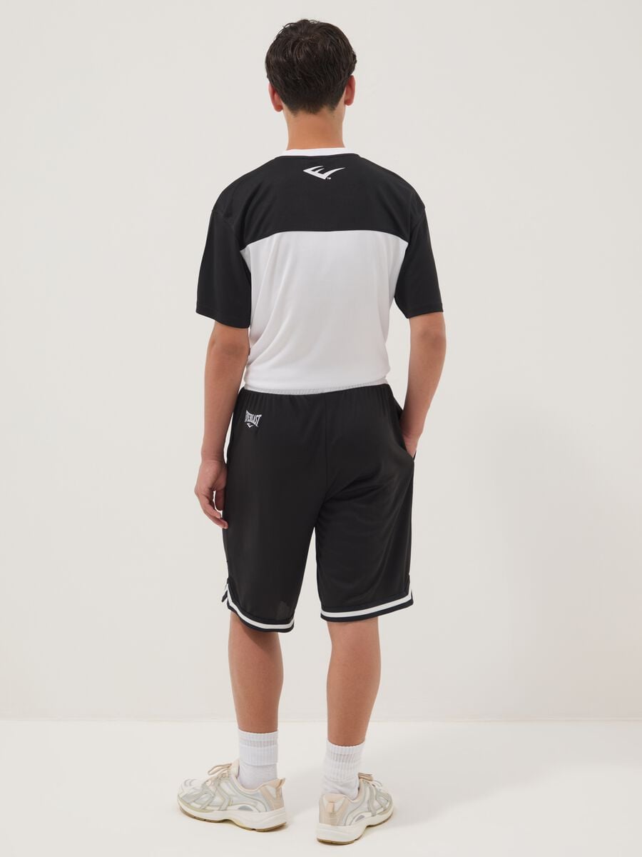 Schwarze Jungen-Shorts mit elastischem Bund, Comfort Fit_1