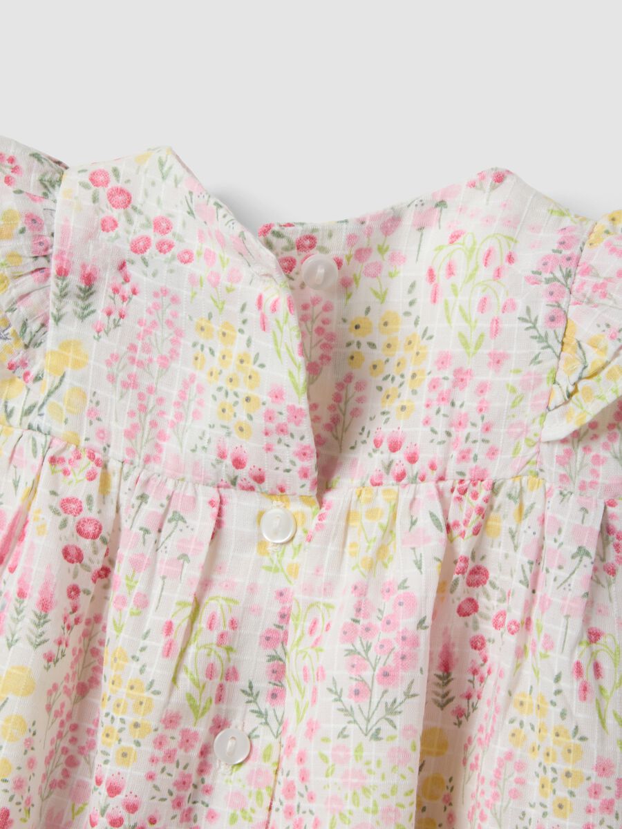 Newborn girl's regular fit multicolour pure cotton set_2