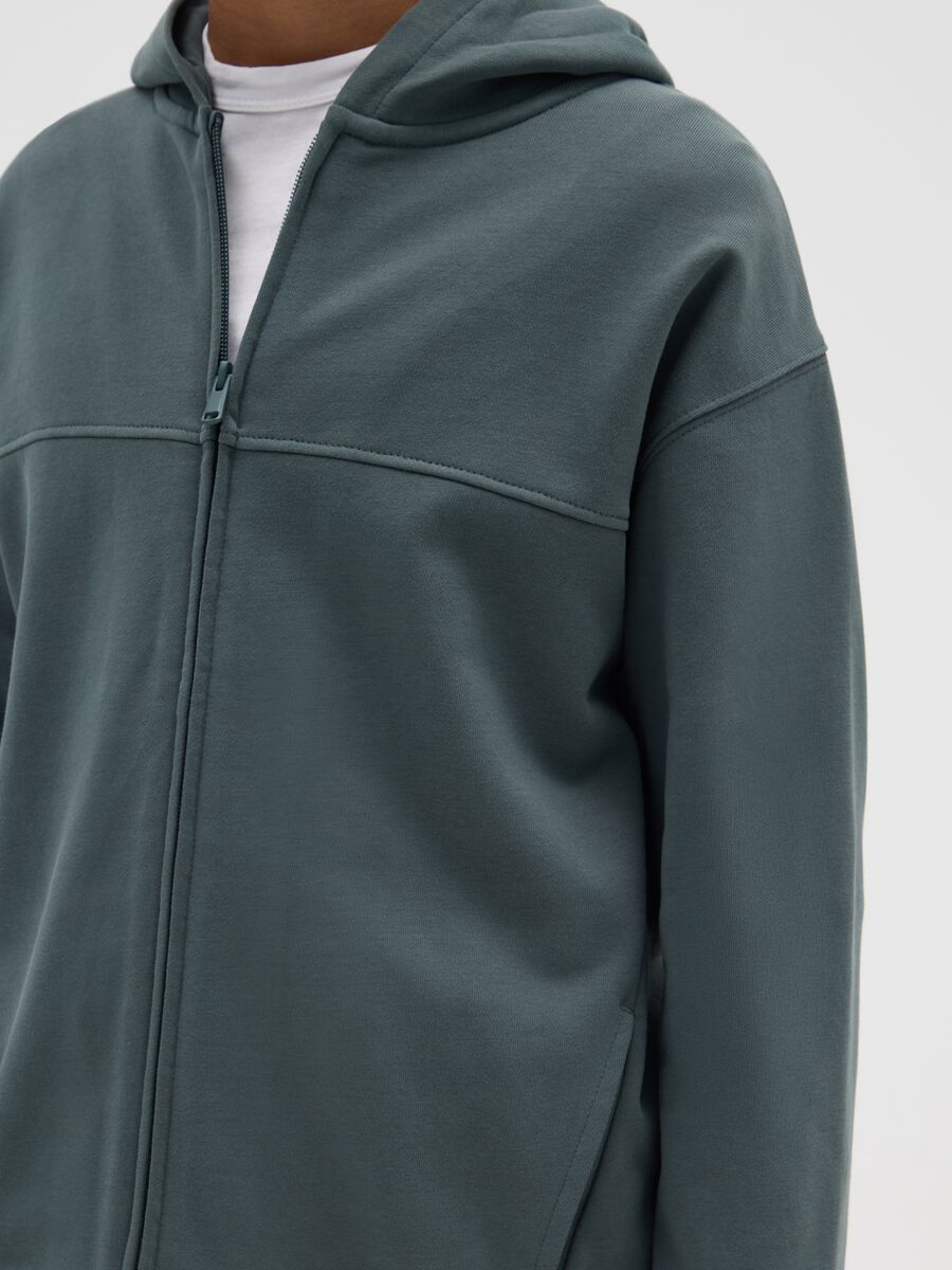 Boy's green pure cotton sweatshirt regular fit_2