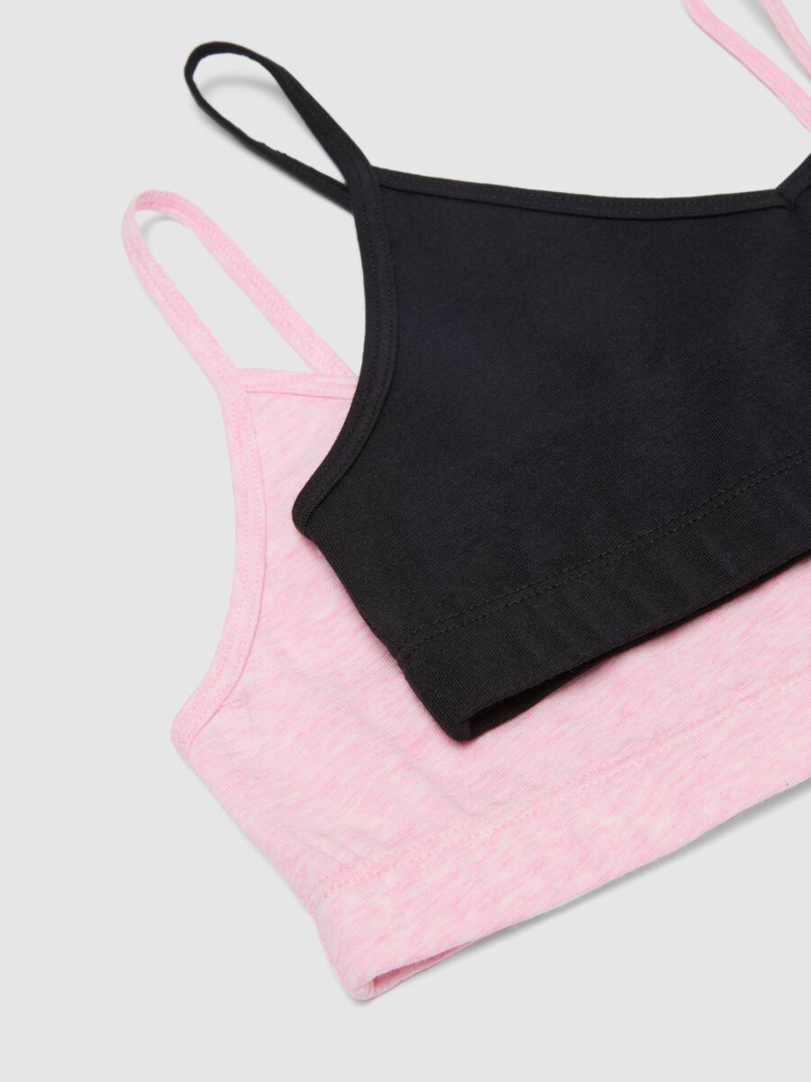 Girls' multicolour stretch cotton bra twin pack_2