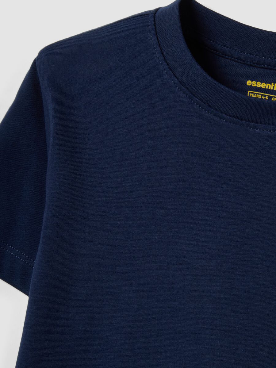 Boys&rsquo; blue pure cotton T-shirt, regular fit_2