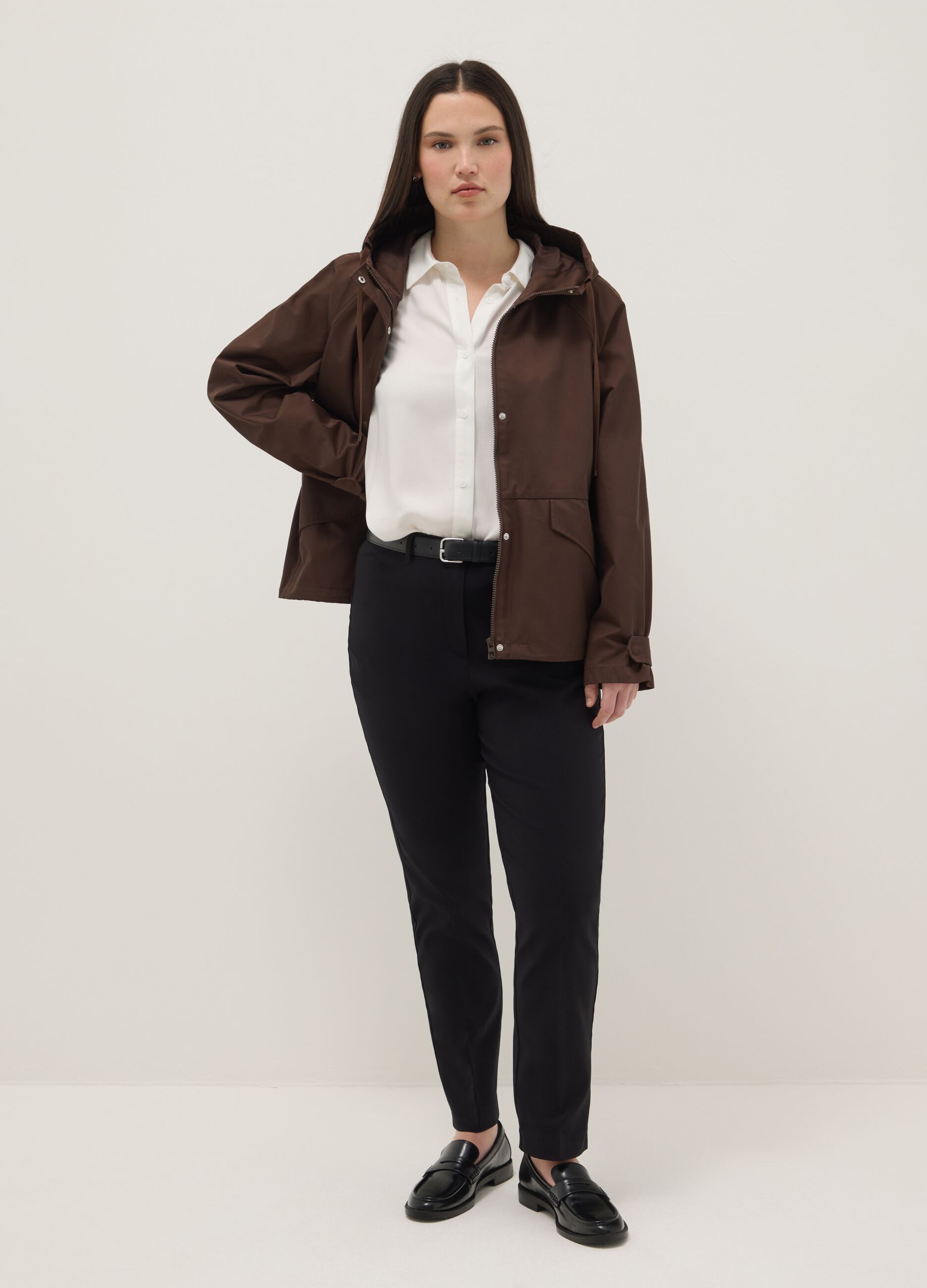 Black skinny viscose blend leggings