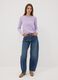 Purple fitted crew-neck long-sleeve top_1