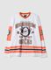T-shirt branca em algod&atilde;o puro com estampado Anaheim Ducks_0