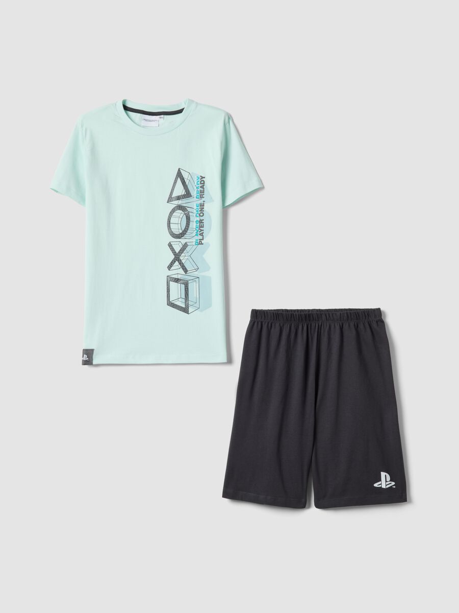 Multicolour pure cotton PlayStation print pyjamas for boys_0