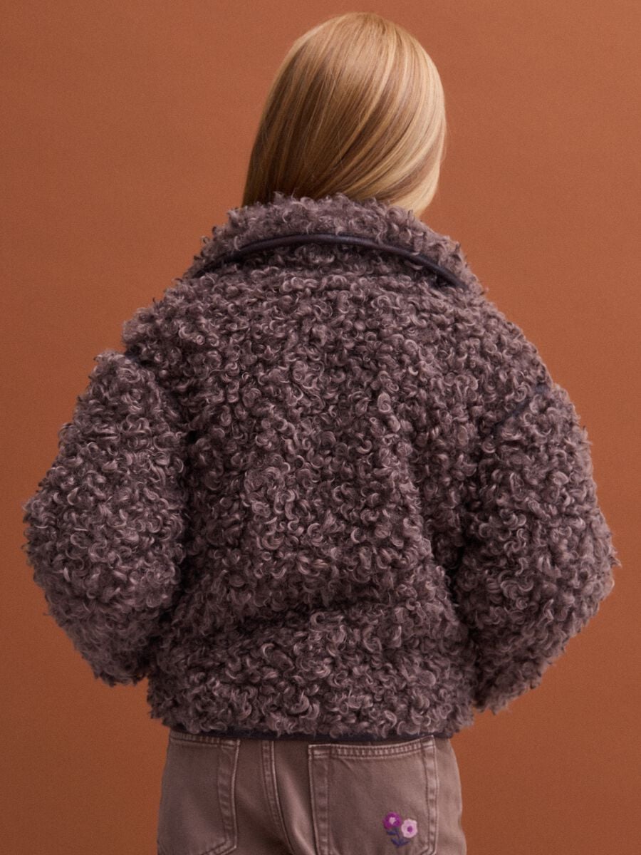 Grey teddy jacket with buttons_2