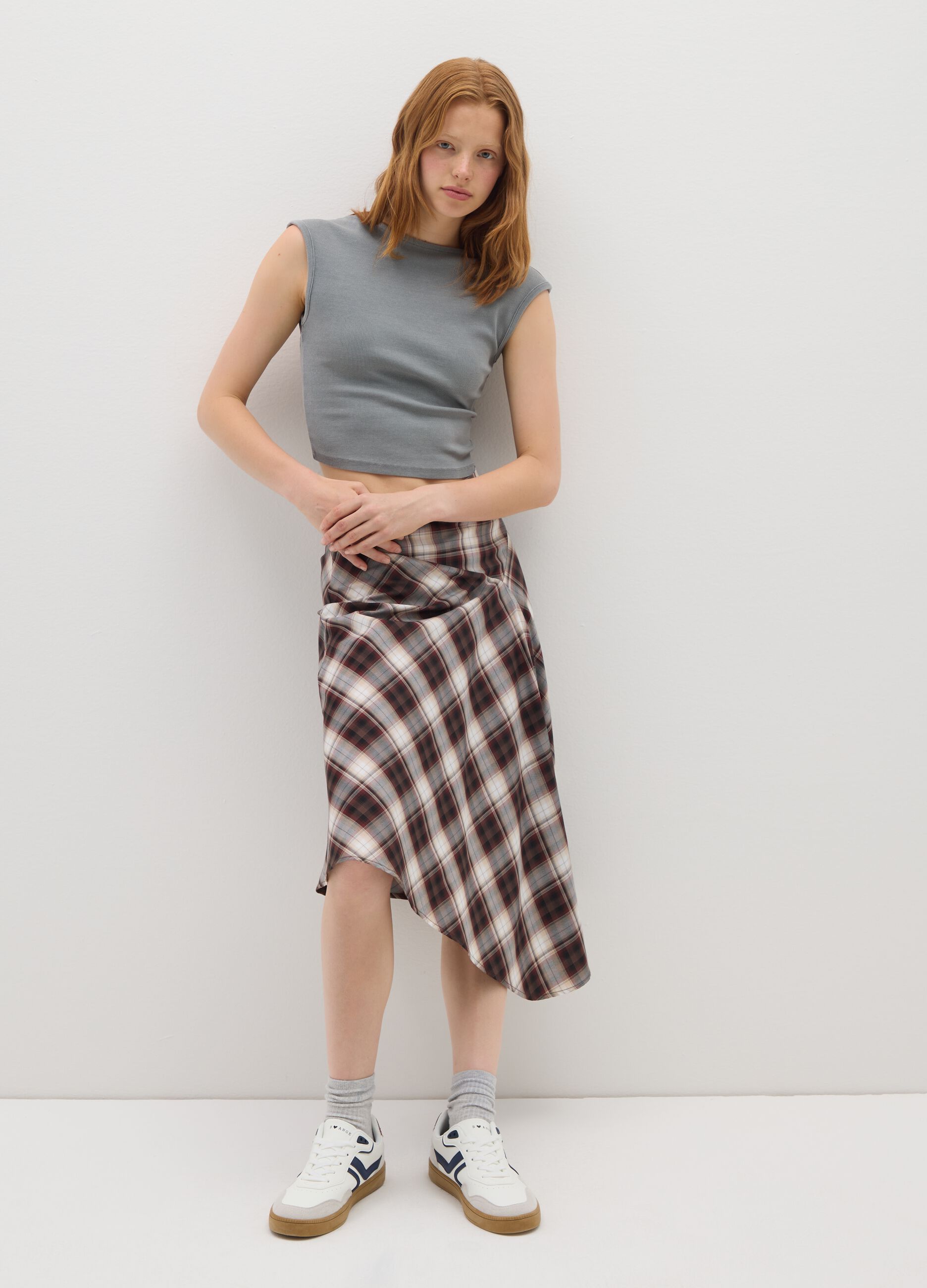 Women's Grey Cotton Blend Vest