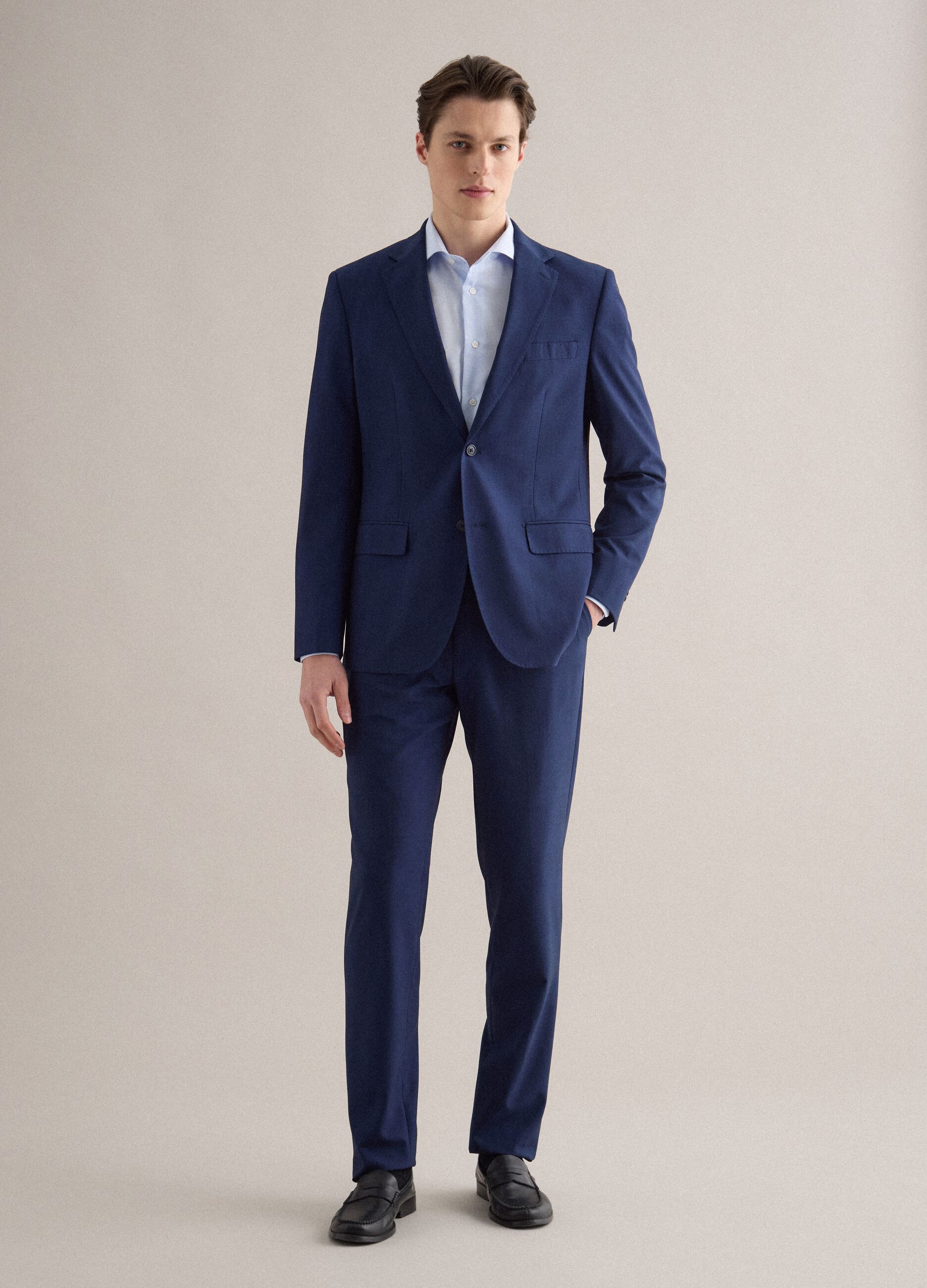 Blue Slim Fit Trousers
