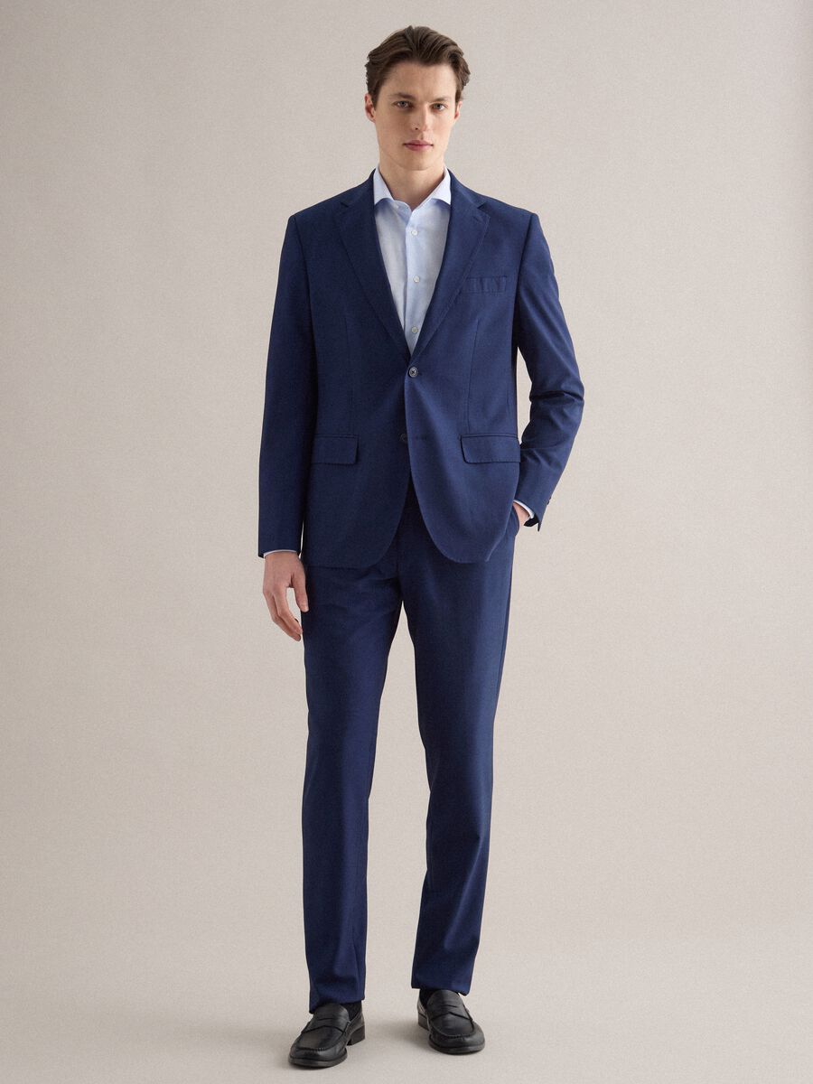 Blue Slim Fit Trousers_0