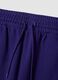 Purple cotton blend shorts with Los Angeles Lakers prints_5