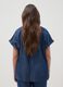 Blue pure lyocell regular fit shirt with mandarin collar_3