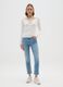 White Polo Sweater in Viscose Blend_1