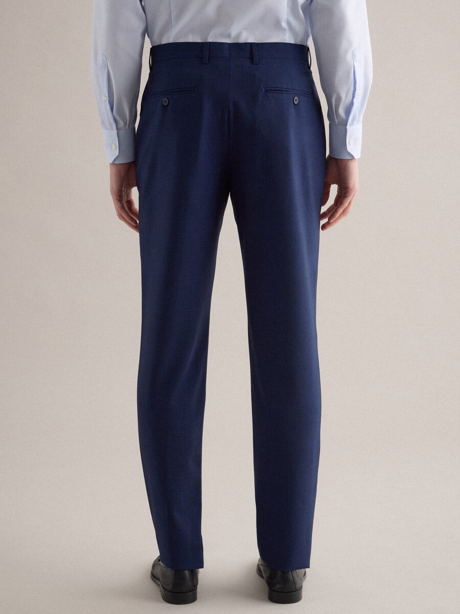 Blue Slim Fit Trousers_2
