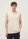 Beige pure cotton vest_2
