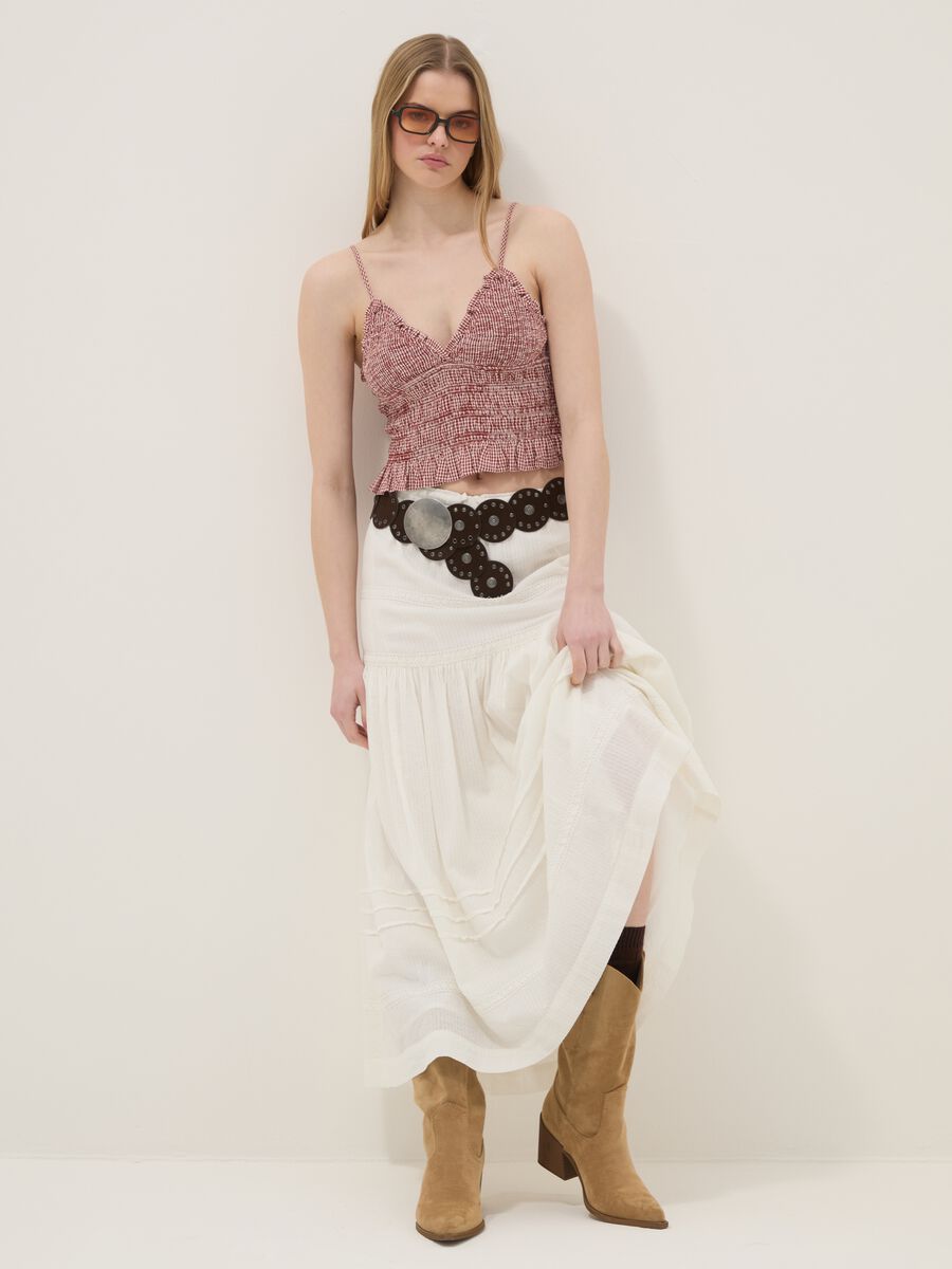 Multicolour striped pure cotton slim fit tank top_2