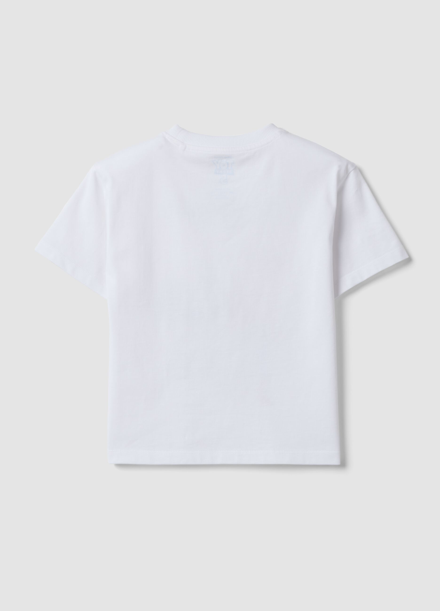 T-shirt bianca in puro cotone con stampa Toy Story per bambino