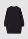 Abito nero in puro cotone con ricamo cuore over fit_1