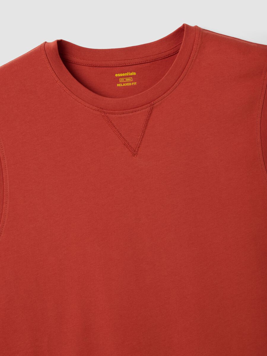 Orange pure cotton vest_5